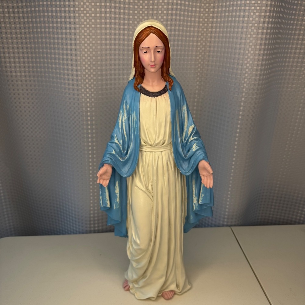 Virgin Mary the Blessed Mother Statue, Sculpture for Your Garden 19"